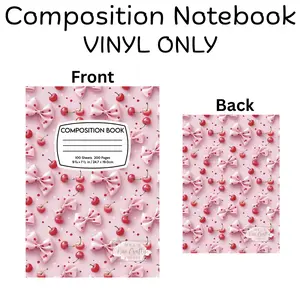 COMPOSITION NOTEBOOK STICKER COVER PAGES, INCLUDES FRONT AND BACK, 7X10 INCHES