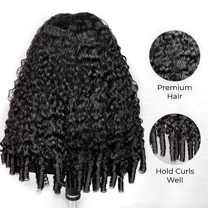Glueless Ready to Wear Wig Burmese Curly 13x6 HD Lace Frontal Wig Human Hair 200% Density Curly Human Hair Wigs Pre plucked Natural Hairline