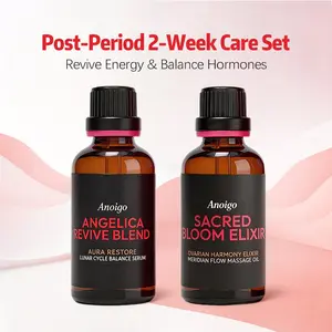Period Self-Care Essential Oil Set | Anoigo Angelica & Ylang-Ylang Natural Oils for Cycle Support & Relaxation - 2*50ml