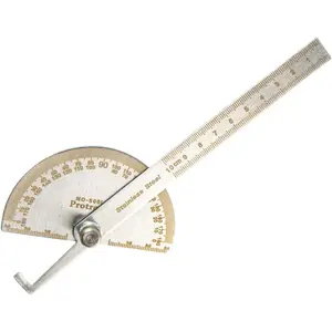 Stainless Steel Angle Protractor, Angle Protractor 0-180 Degrees Woodworking Ruler, Angle Finder Ruler Angle Measure Tool  Measure Tool (10cm/ 3.95inch)