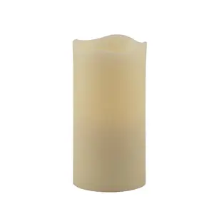 360 Stand 6 in. Flameless Pillar Candle, Ivory, Table Candle Light, Home Decor Supplies, Decoration, Gift