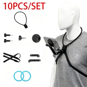 Magnetic Neck Mount for PhonesHands-Free POV/Vlog Holder, Chest Strap foriPhone 16 15 14 13,Android, Action Cameras,and Smartphone Accessories