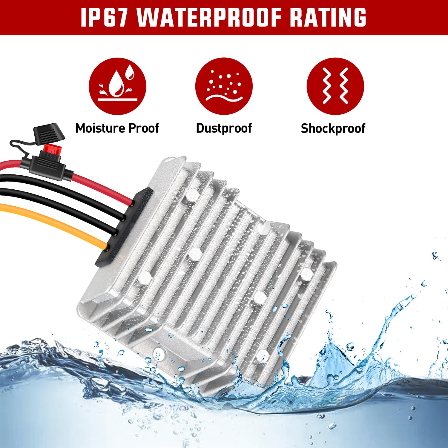 36V/48V to 12V Voltage Converter 240W 20A Regulator Step Down to 12VDC Waterproof DC Convert Reducer Power Supply Transformer Module