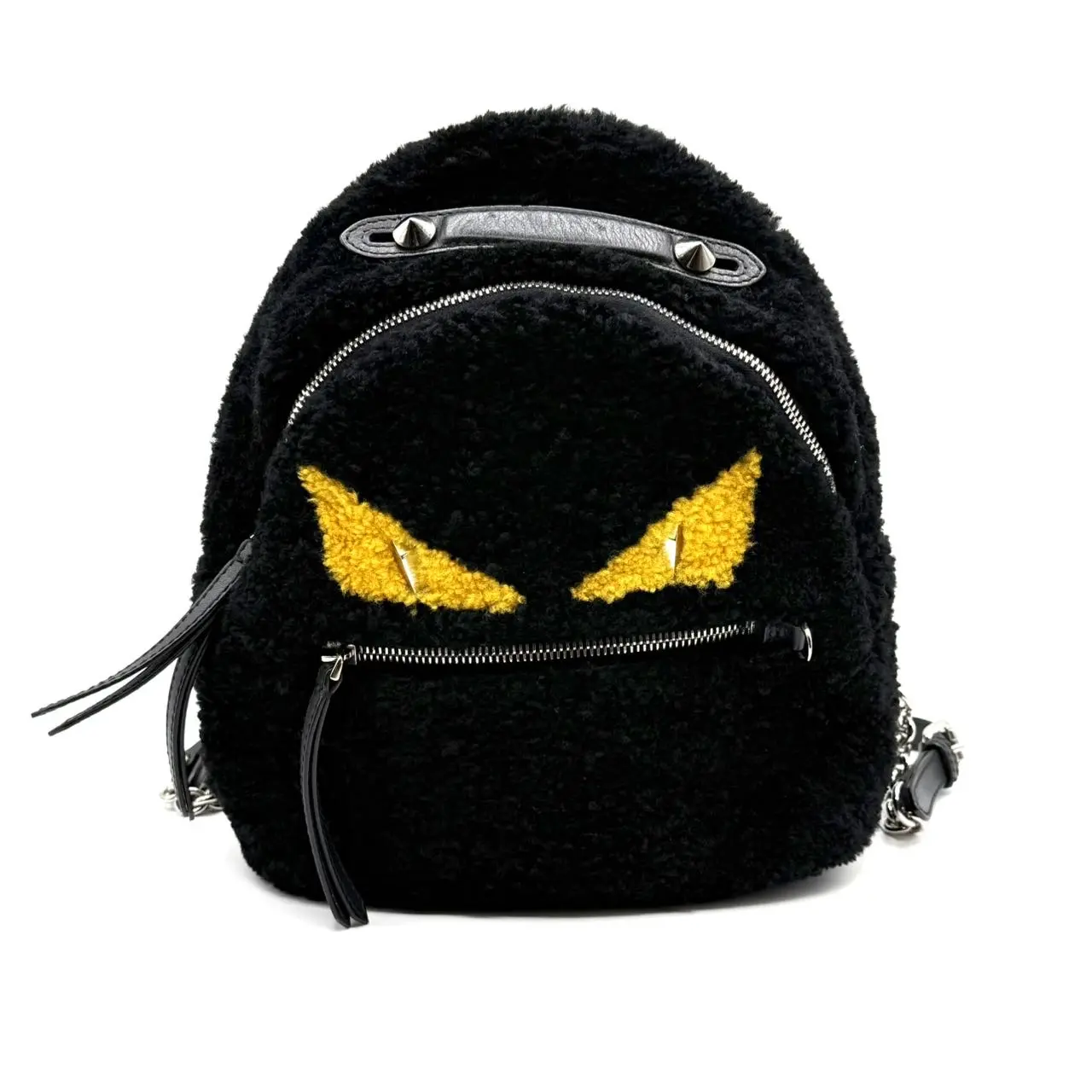 Pre-owned FENDI Leather Backpacks CALUXB Bag Bugs (Monster Eyes) Mini Backpack 1