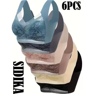 Women’s elegant lace push-up bra – comfortable and breathable, fully covered, no underwire, machine washable