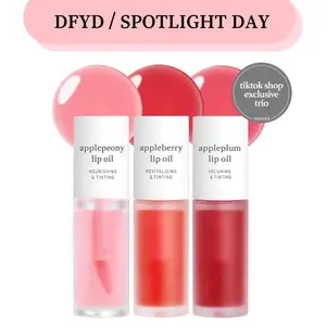 Nooni Korean Apple Lip Tint Stain Duo/Trio Bundle | Glossy Lip Stain, Tinting & Long Lasting, Moisturizing Lip Care, Hydrate Lipgloss, Travel-Friendly, Smooth Oil Moisture, All Skin Types Travelfriendly Smoothing