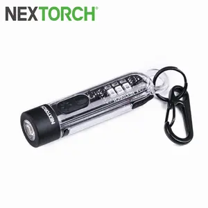 NEXTORCH K40 Multi-Function Keychain Flashlight with 365nm UV Light, Rechargeable EDC Pocket Torch for Pet Urine Stain Detection, Camping, and Hiking