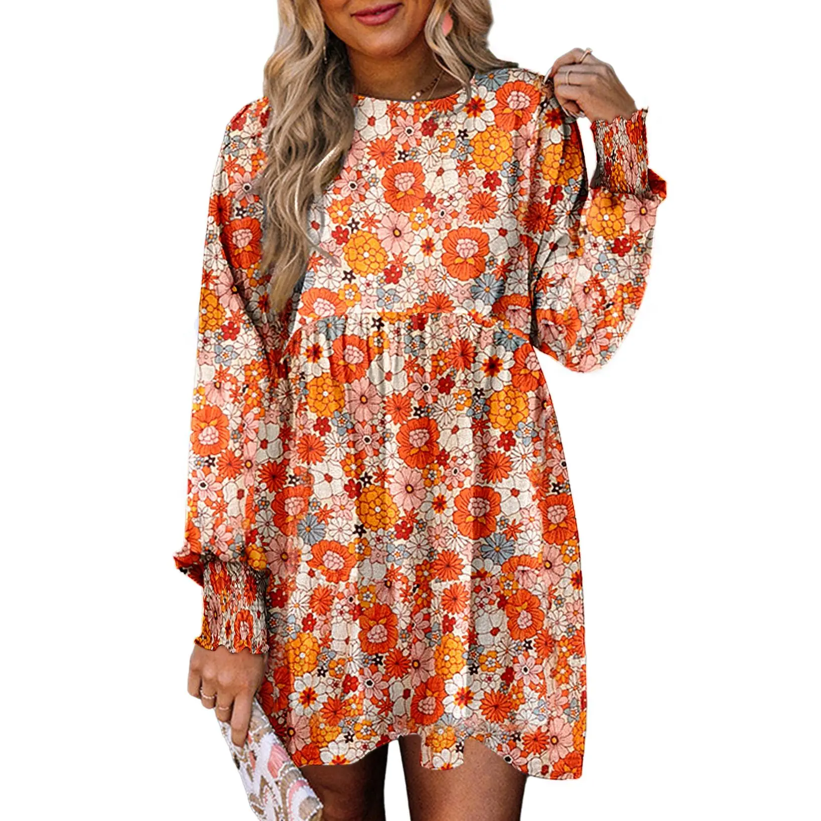 Dokotoo dress for women Clasi Women's Solid Color Lantern Sleeve High Split  Dress - TikTok Shop