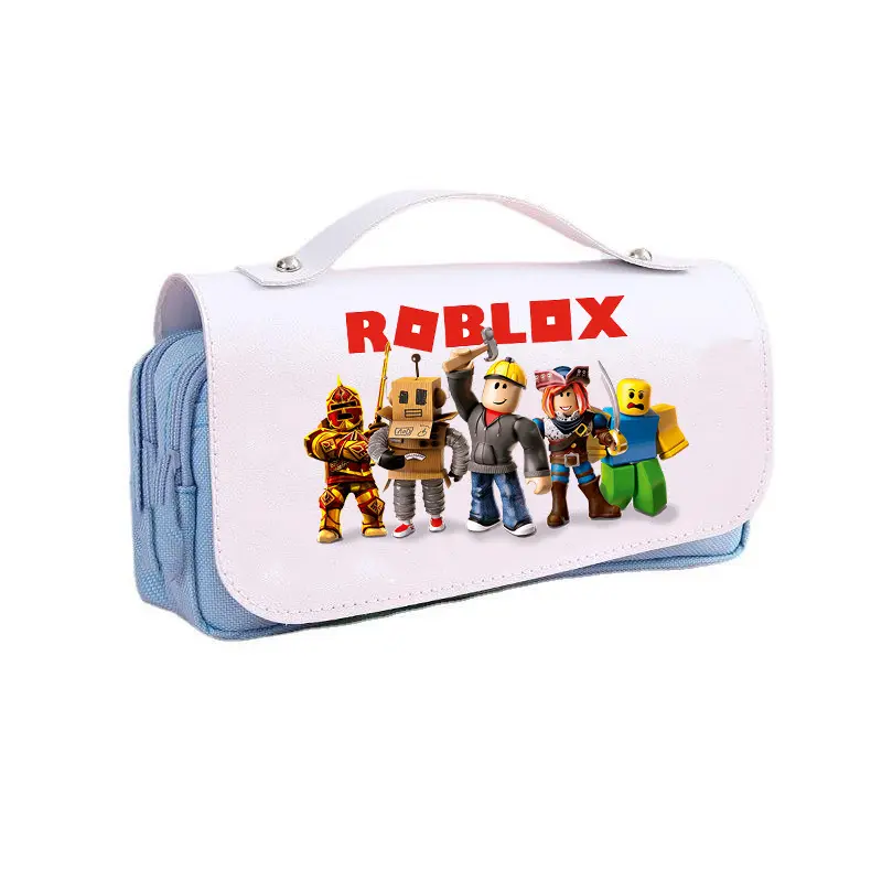 2026 New ROBLOX Game Peripheral Pencil Case Large Capacity Double-Layer Stationery Bag Cute Printed Storage Bag Pencil Box