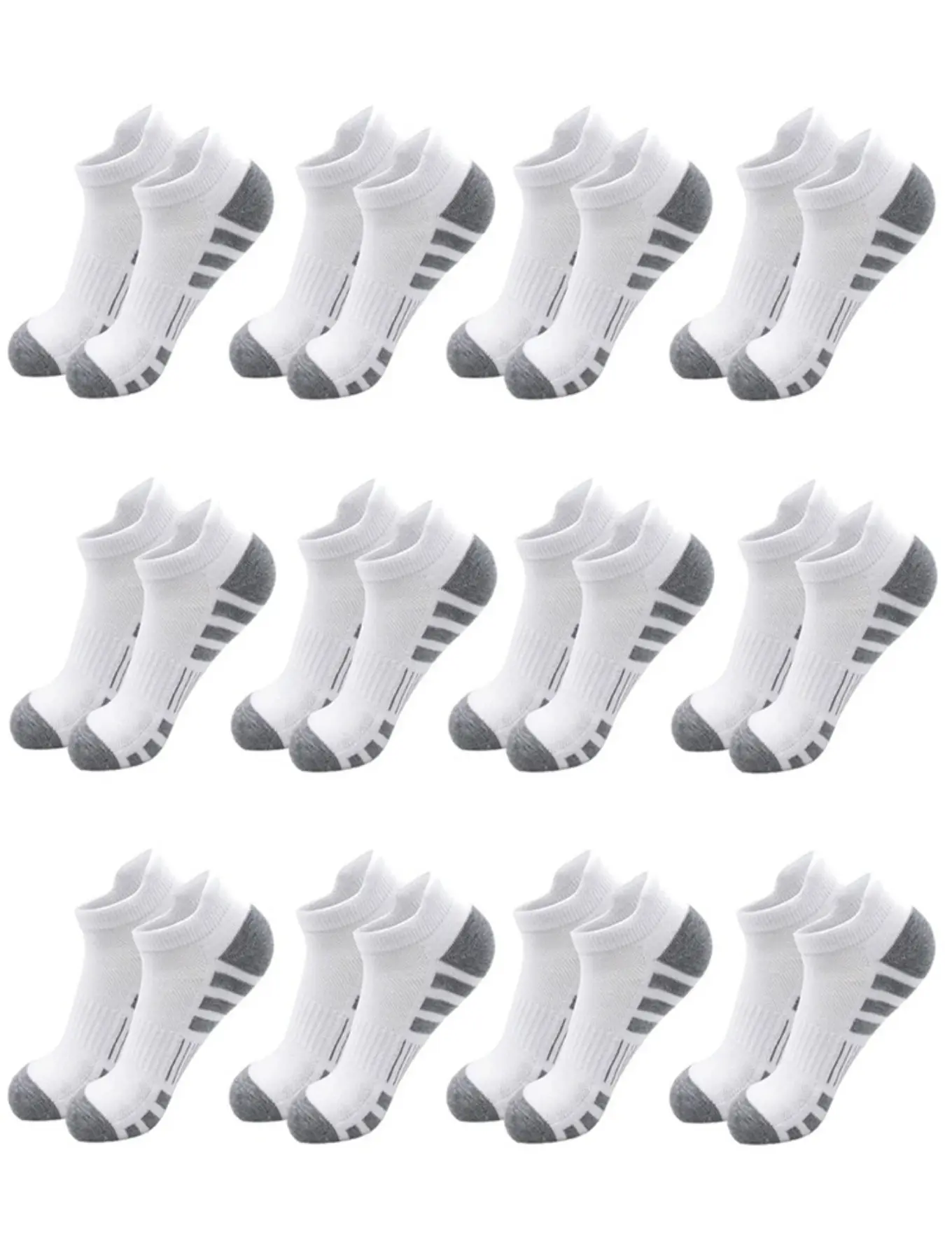 12 Pairs Summer Mesh Running Socks for Men, Breathable Low-Cut Sports Socks, Durable Ankle Socks for All Seasons, Athletic Socks