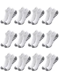 12 Pairs Summer Mesh Running Socks for Men, Breathable Low-Cut Sports Athletic Socks, Durable Ankle Socks for All Seasons