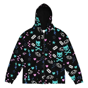 Scene Kid Icon Zip Hoodie – Emo Y2K All-Over Print Jacket