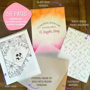 Lover Girls: A Sapphic Story Coloring Book l wlw l Lesbian Coloring Book