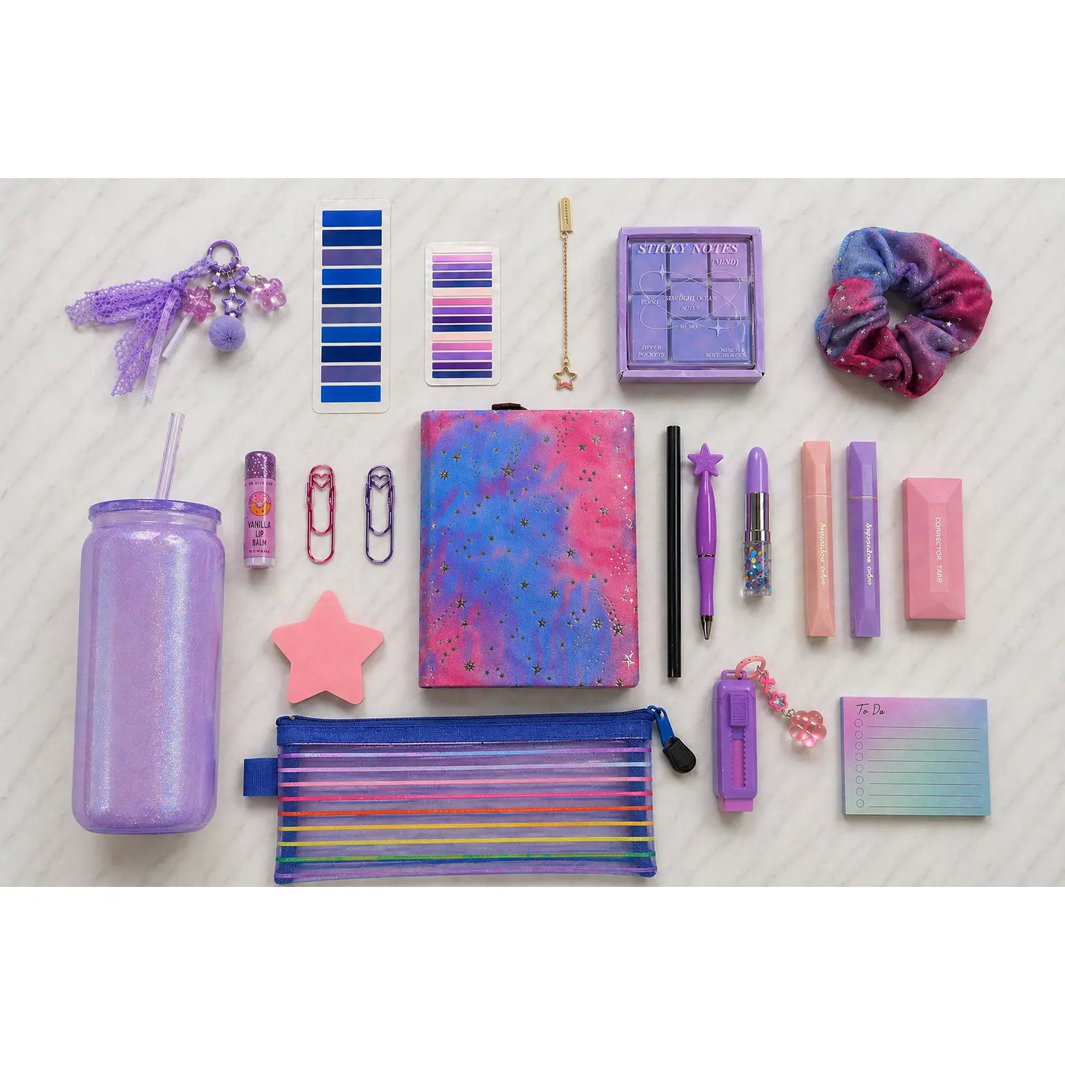 Galaxy Dream Stationery Bundle 💜✨(Handmade + Curated Collection)