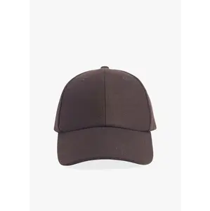 WOOL BASEBALL CAP WITH LEATHER STRAP