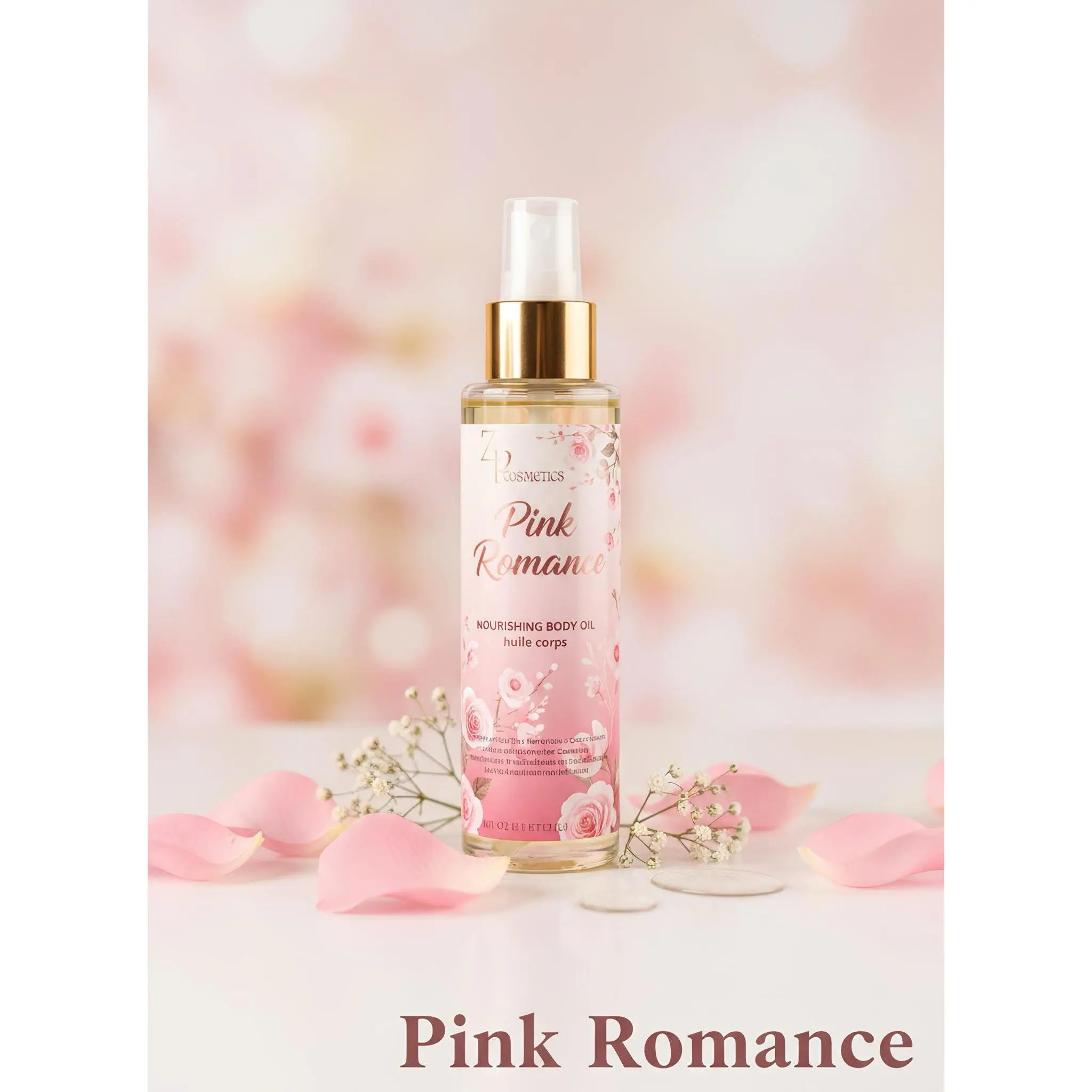 Pink Blossom Body Oil - Sweet Floral Fragrance 4oz