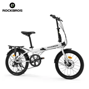 ROCKBROS SKN 20"7 Speed Folding Bike,Steel Frame Disc Brake with Rear Rack