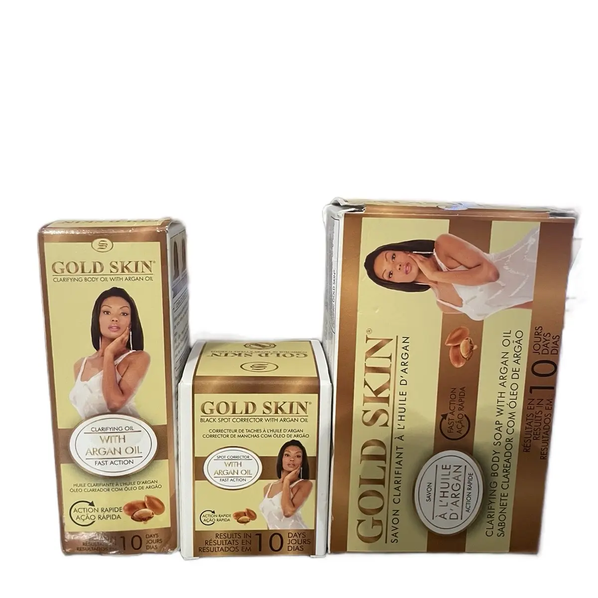 Gold Skin Clarifying Body Soap with Argan Oil for Moisturized and Improved Skin - Body Care, Comfort vgo Acne Nourishing