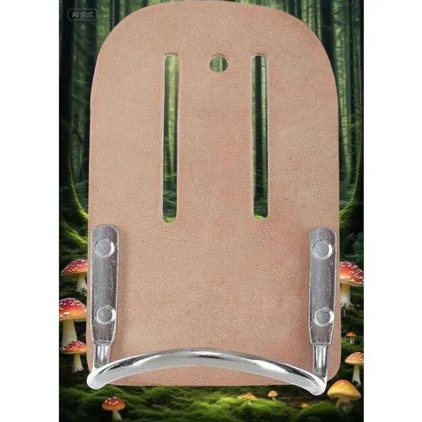 Genuine Natural Leather Saddle Hammer Holder - Heavy-Duty, Durable & Functional Tool Belt Accessory for Carpenters, Tradespeople, Fits 2.5-Inch Wide Belts, Classic Design, Tunnel Loop, Adjustable Strap, Riveted Reinforcements, Home Projects Organizer, Wor