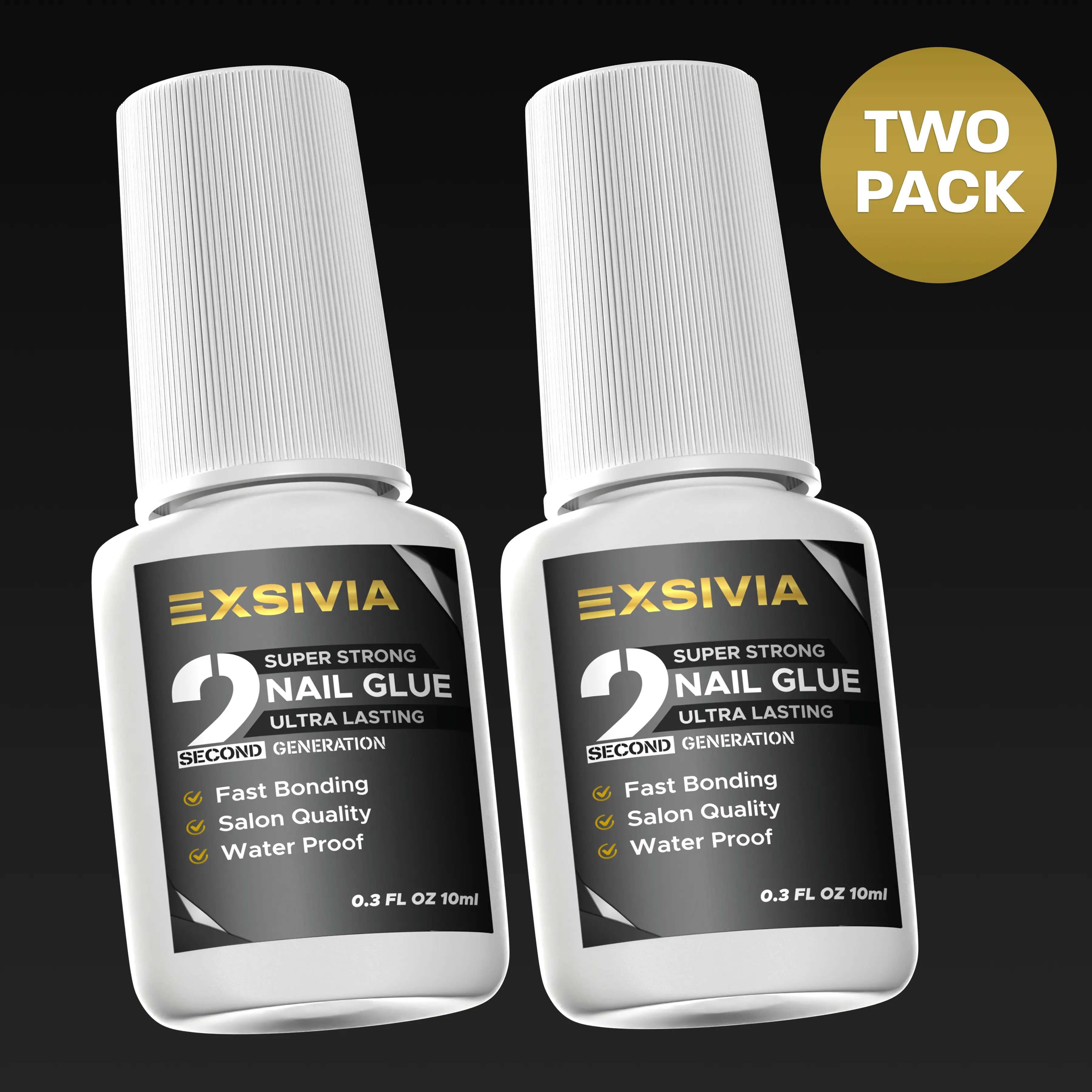 EXSIVIA Nail Glue & Remover 2 Pack Sets