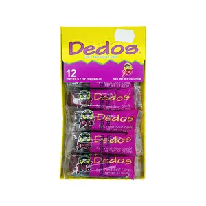 Indy Dedos Spicy and Sour Chili Candy 12 Pieces, Mexican Candy Dulces Mexicanos Indy Dedos Spicy and Sour Chili Candy 12 Pieces, Mexican Candy Dulces Mexicanos