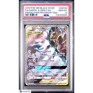 —Garch. & Girat. GX #SM193 Sun & Moon Promos 2019 Pokemon SM Black Star Promo— Fa Promo-PWR.Prtnrshp.Tins PSA 10