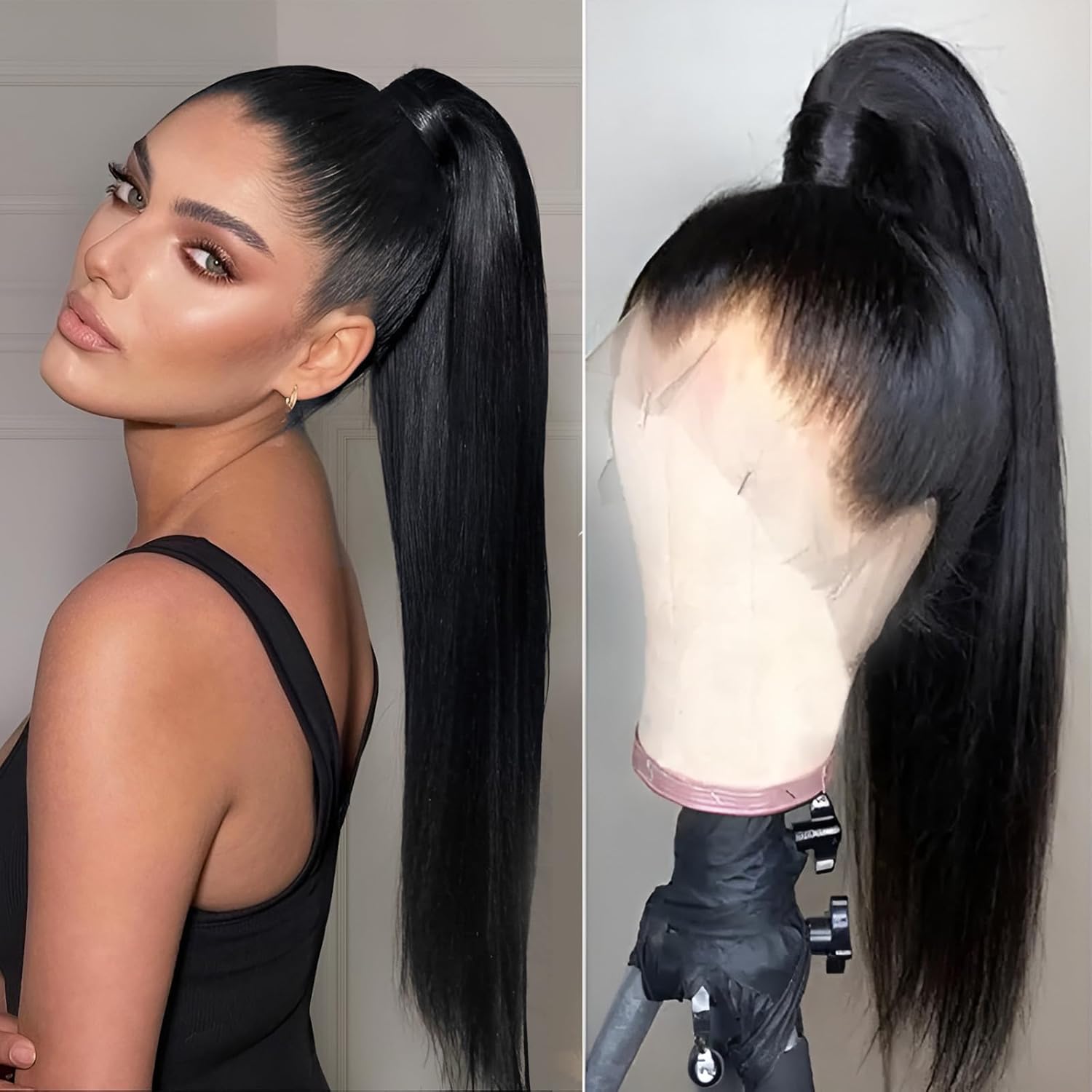 360 Full Lace Wig Human Hair Straight Full Lace Frontal Wigs 360 Straight Human Hair full lace wigs 180% HD 360 Lace Wig Straight Hair Wigs Human Hair Preplucked With Baby Hair