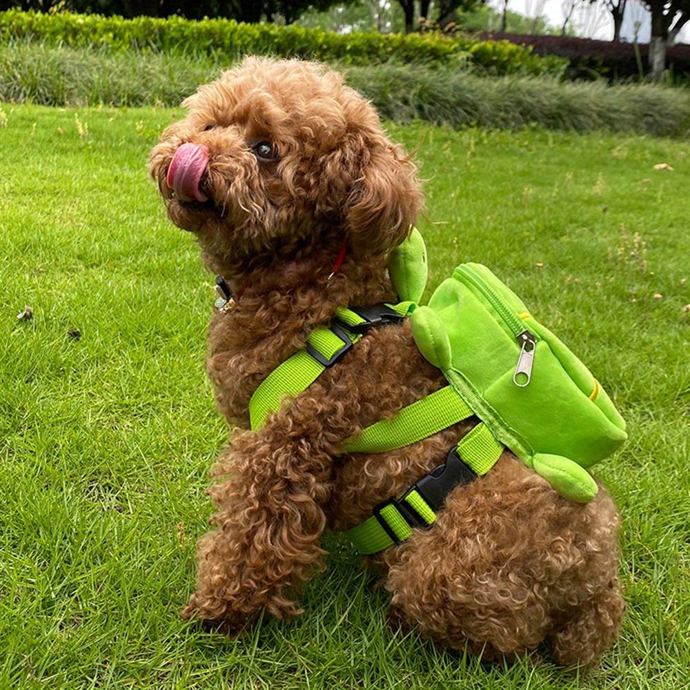Dog Backpack Harness No‑Pull with D‑Ring for Small Medium Dogs Cute Turtle Shape Adjustable Pet Backpack for Travel Camping Hiking