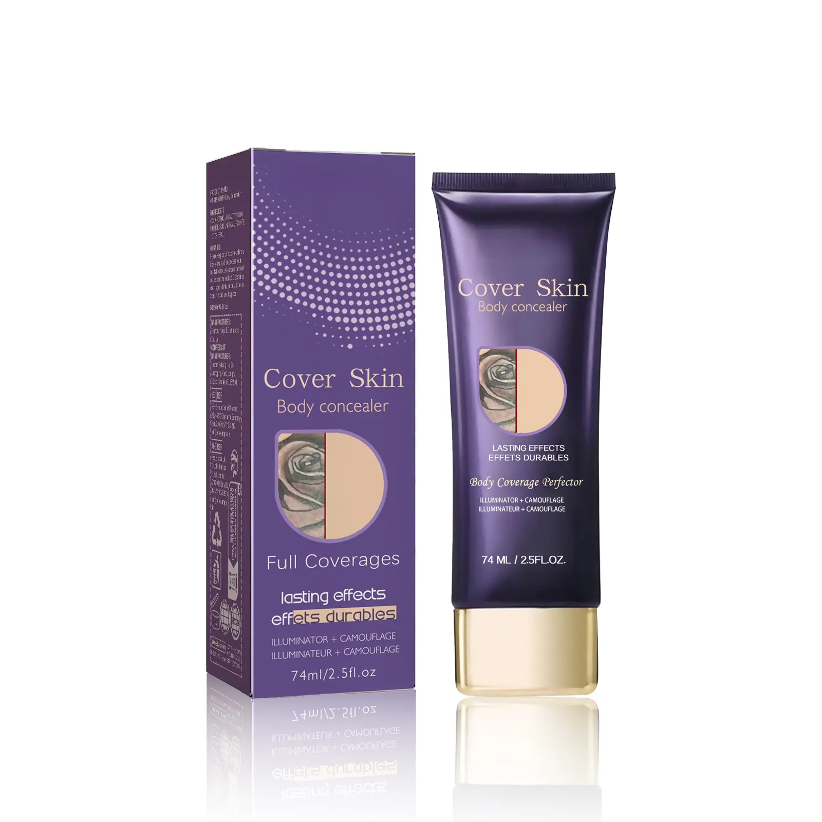 Body Concealer, Waterproof Cover for Tattoos Scars & Birthmarks, Invisible Second-Skin Camouflage, Advanced High-Density Smudge-Proof Shield