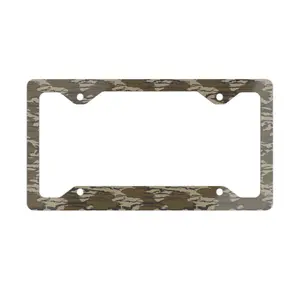 Camo Metal License Plate Frame In Bottomland Camo OG
