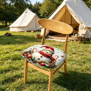 2/4/6 Pieces Elastic Chair Covers,Comfortable Snowman Candy Chair Covers, Indoor Outdoor Furniture Protectors, Ideal for Dining Room, Living Room, Office