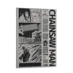 Chainsaw Man Anime Poster, Manga Art Print
