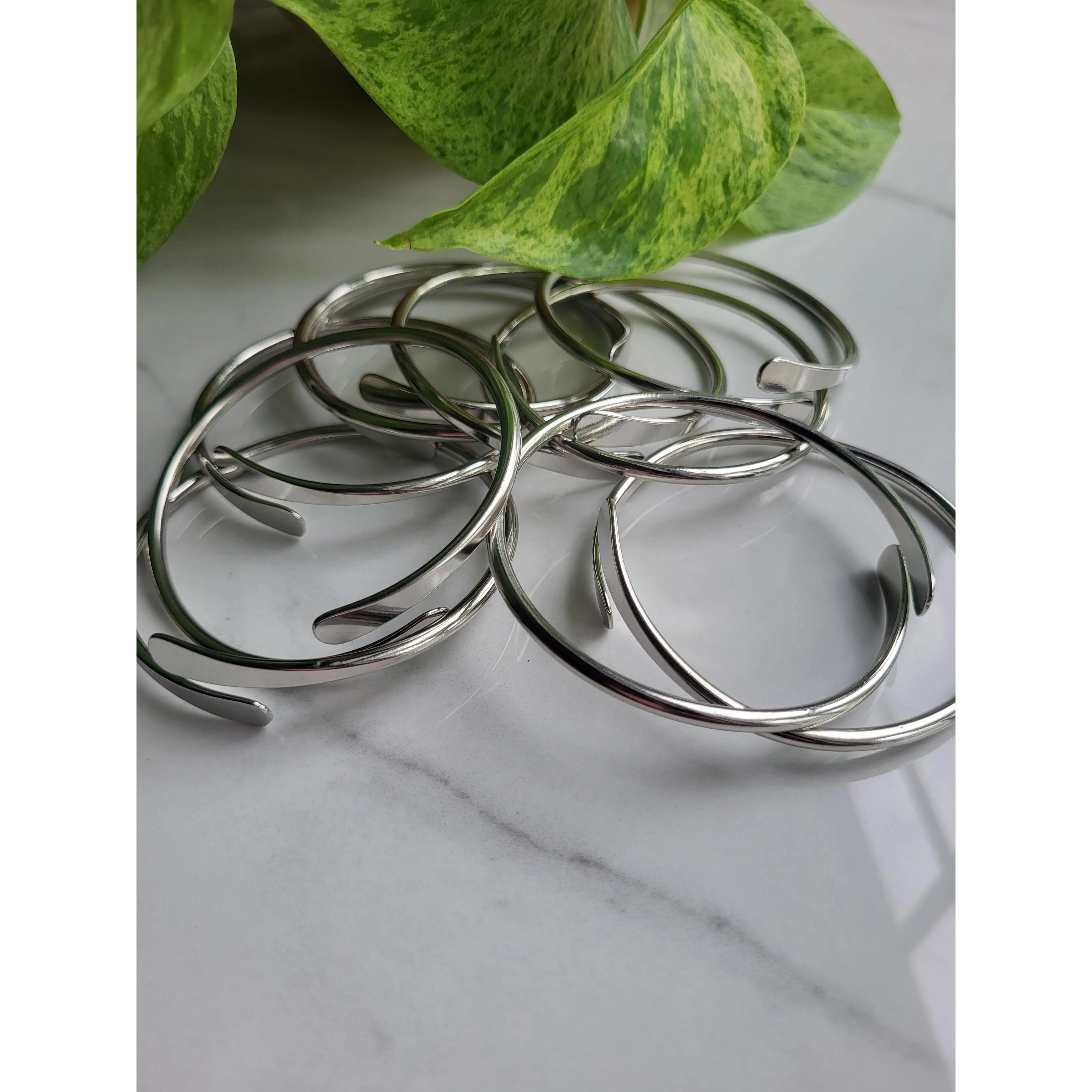 Silver Brass Coil Bangles, Bohemian Statement Jewelry, Trendy Brass Jewelry 2025 
