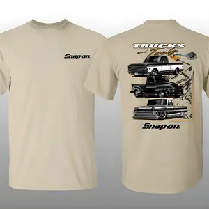 Snap-on Trucks and Tools Graphic T-Shirt, Vintage Pickup Truck Mechanic Tee, Automotive Tools Garage Shirt
