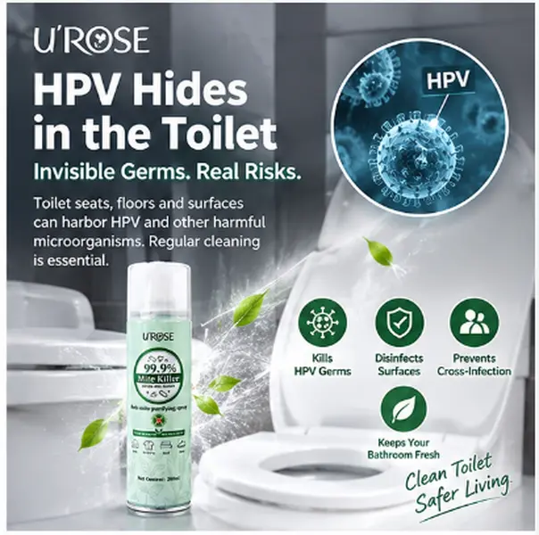 UROSE Aerosol Can Mite Killer Disinfectant Spray - 100% Powerful, No Rinse, No Sunlight Needed, Effective Against HPV, Bacteria, Toilet Germs, Indoor Use Home Pest Control & Disinfection Supply