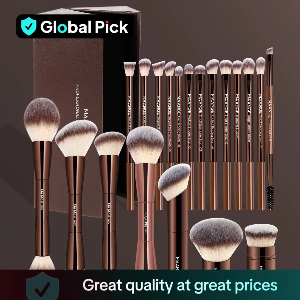 Professional Soft Makeup Brush Set with Velvet Bag, 20pcs/set Multifunctional Makeup Brushes for Powder Liquid Cream, Makeup Tools for Women
