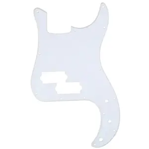 Precision Bass Pickguard - 13-Hole Fits Fender 4-String USA/MIM P-Bass - 1-Ply White