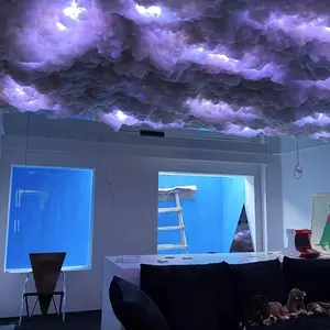 Cloud Lights, Fluffy Ceiling Cloud LED Lights, RGB Music Synchronized Multi-Color Changing Light Strip, Ceiling Cotton Cloud, Ambient Night Light for Bedroom, Party, Game Room, 3.3ft/1m