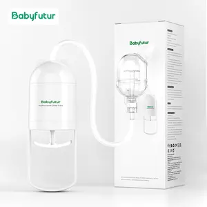 Babyfutur High-quality Manual Nasal Aspirator Anti-reflux Soft Silicone Gentle Safe Mucus Removal Quiet Portable Compact Storage Travel Pouch for Infant Nasal Care Nose Cleaning