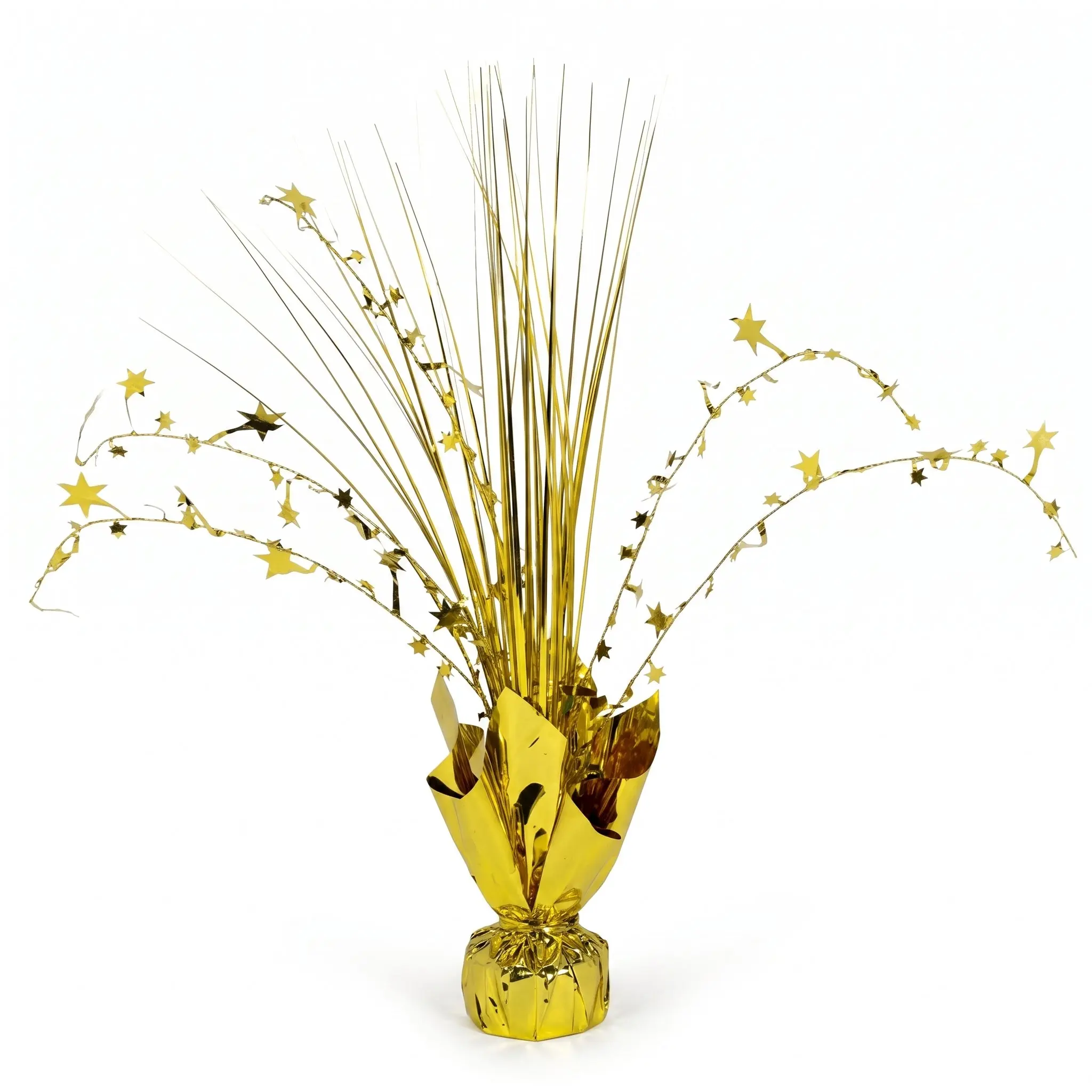 Golden Starburst Metallic Spray Centerpiece - 12 Inch