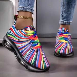 Women's Running Shoes with Full - Length Air Cushion, Non - Slip Rubber Soles, Breathable Mesh Uppers, EVA Shock - Absorbing Insoles. They Are Light And Comfortable, Suitable for Running, Fitness And Daily Wear.