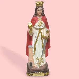 Santa Barbara Religious Dimensional Statue, 12 in Home Decor Figurine for Room Decor