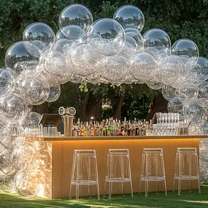 31pcs Transparent Bubble Balloon Kit, Inflatable Balloons for Wedding, Birthday Party Decor, Shower, Holiday Celebrations, Romantic Party Decoration