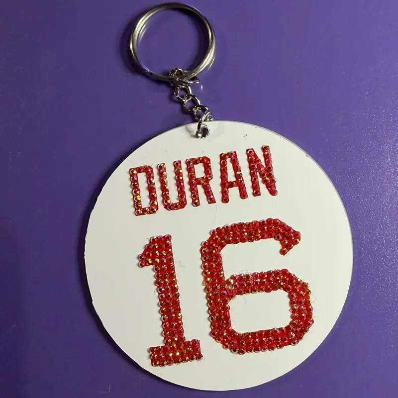 Rhinestone Jersey Keychain