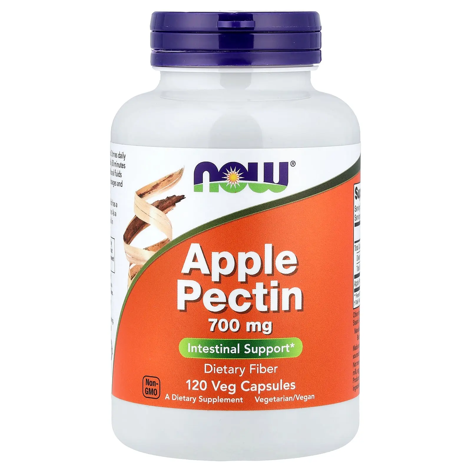 NOW Foods Apple Pectin, 120 Veg Capsules (0.7 g per Capsule)