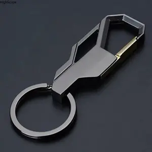 3 Pack Classic Black Keychain for Men Women, Durable Metal Car Key Ring, Simple Business Style Key Organizer for Keys Organization