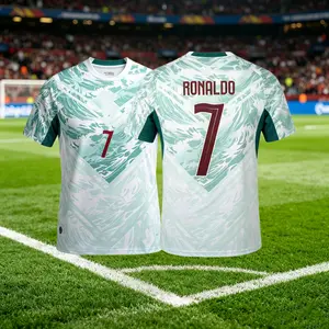 2025 Away Short Sleeve 7# Cristiano Ronaldo Soccer Jersey Football Jersey Quick Drying