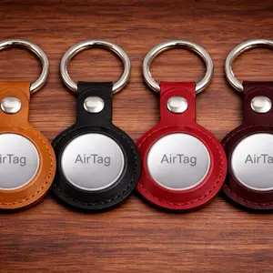 Premium Leather AirTag Case Keychain – Fits Apple AirTag (No AirTag)