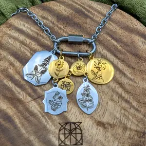Alchemist - Get Your Bloom Back - Charm Necklace by A'Mused Apothecary - Intention Setting Jewelry