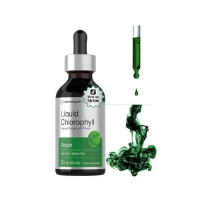 Horbäach Liquid Chlorophyll Drops | 2 oz | Vegan, Non-GMO, and Gluten Free Formula | Natural Peppermint Flavor